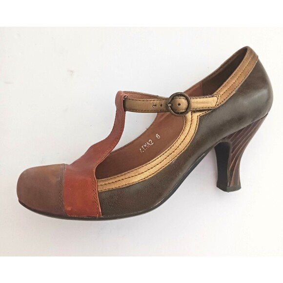 Jeffrey Campbell Aina2 Ibiza Last Handmade Leather T Strap Mary Jane Pump Sz 6 - Picture 5 of 13